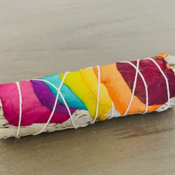 Rainbow Wrapped White Sage Smudge Stick from
California - Picture 5 of 7